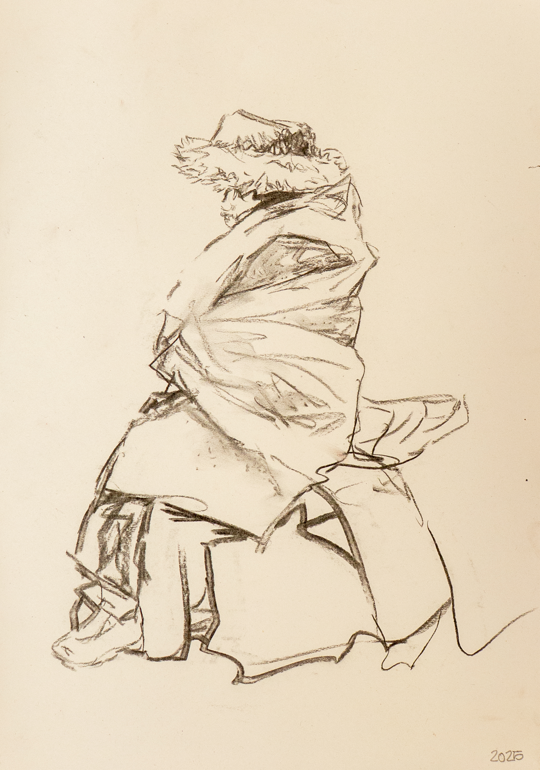Quick life drawing sketch - sitting