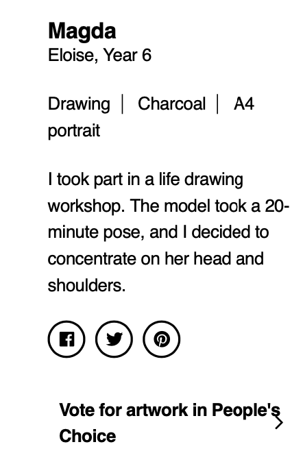 Royal Academy web site extract