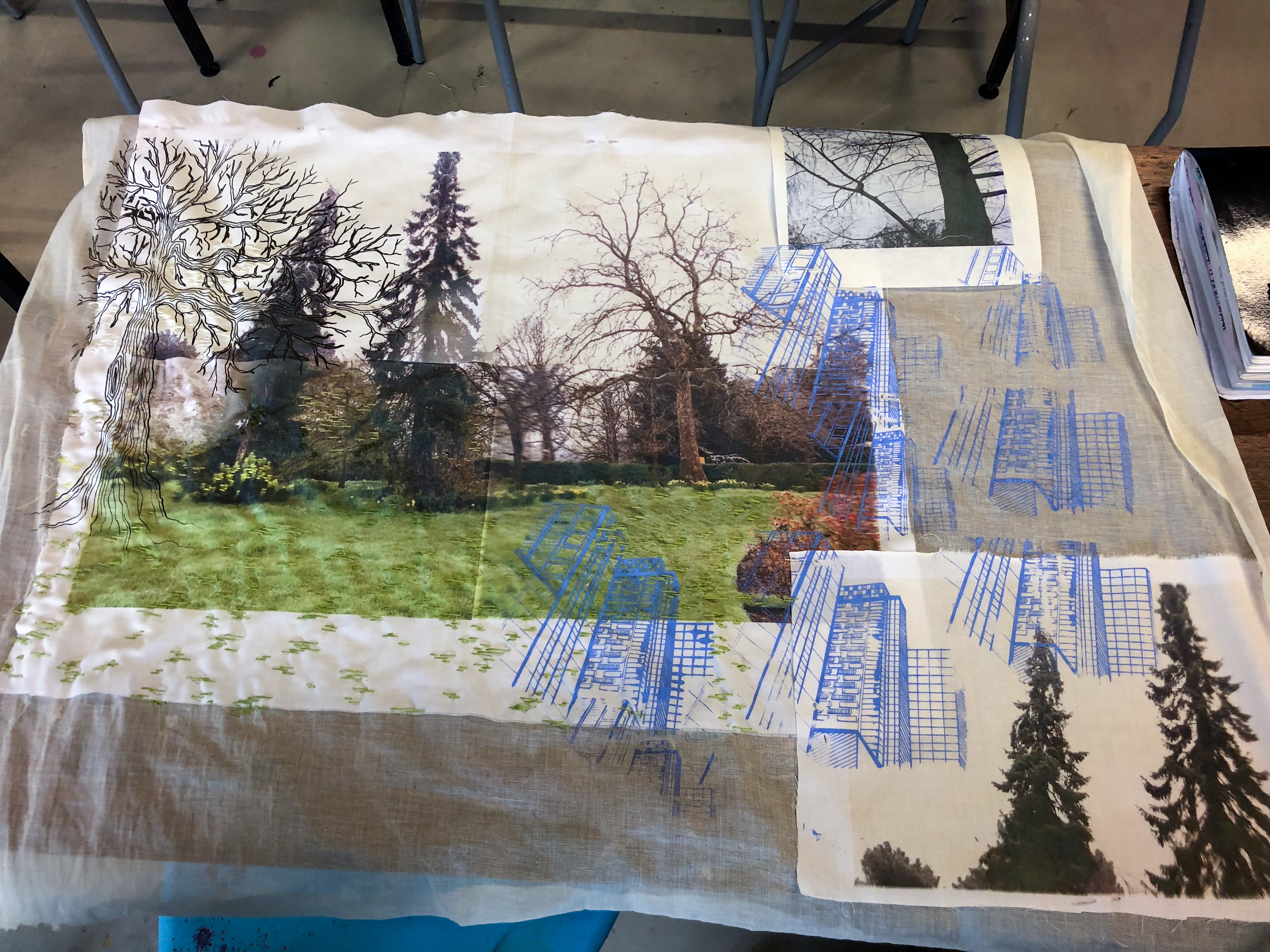 Trees and buildings